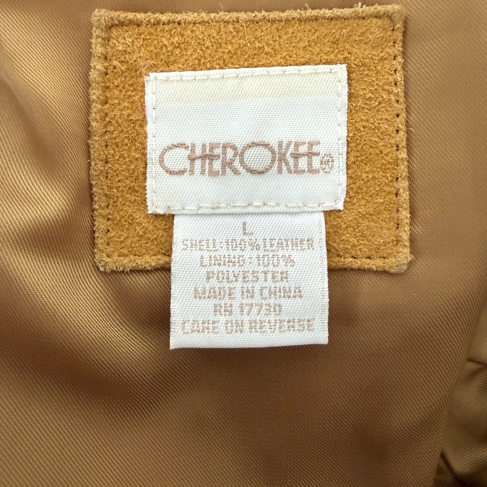 Suede tan/wheat/caramel jacket, vintage Cherokee - Picture 5 of 7